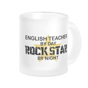 English Teacher Rock Star Coffee Mugs
