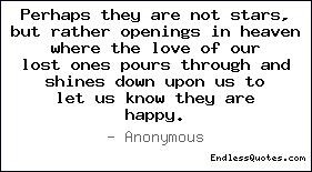Perhaps they are not stars, but rather openings in heaven where the ...