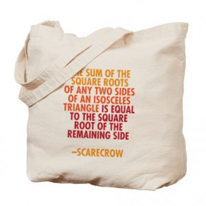 Blooper Gifts > Blooper Bags & Totes > Scarecrow Math Quote Tote Bag