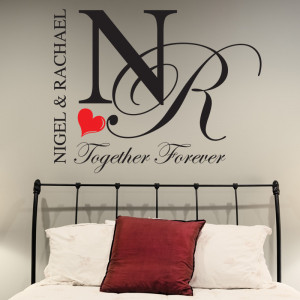 BEDROOM-WALL-STICKERS-PERSONALISED-TOGETHER-FOREVER-DECALS-QUOTES-LOVE ...