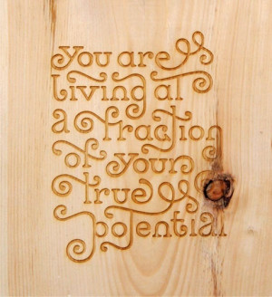 Quote on wood
