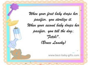 Messages For Funny Or Inspirational Baby Congratulations Cards: