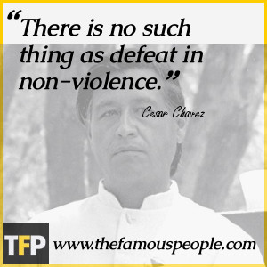 There is no such thing as defeat in non-violence.