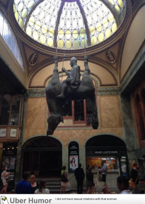 This is a sculpture in the mall of Prague.