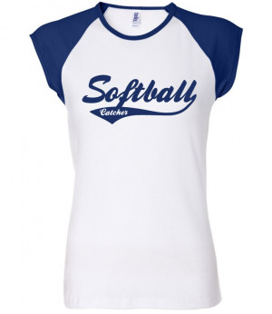 Juniors Softball Catcher Cap Sleeve T-Shirt