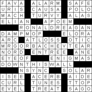 Cold War Quote Crossword Puzzle by Dave Fisher - Solution.