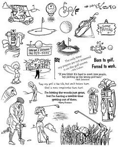 ... -Rubber-Stamps-Sheets-Sports-Golfing-Quotes-Sayings-Golf-Stamps