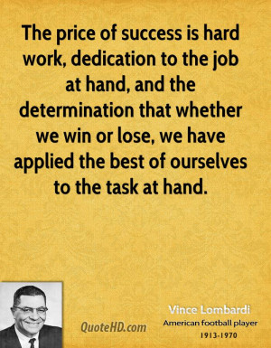 Quote On Dedication and Hard Work