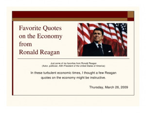 Reagan Economics Quotes