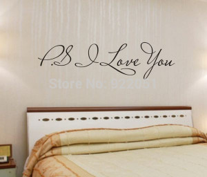 ... shipping-ps-I-Love-You-Quote-Bedroom-Wall-Quote-New-Home-Love-Quotes