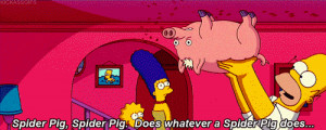 ... image include: spider pig, the simpsons, funny, homer and simpsons
