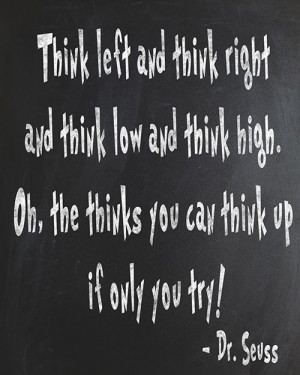 Free Dr. Seuss Chalkboard Printables - Oh, the Thinks You Can Think! # ...