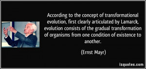 According to the concept of transformational evolution, first clearly ...