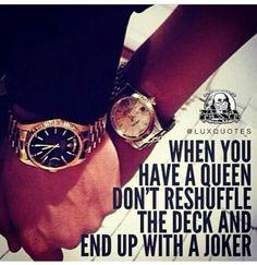 when you have a queen don't reshuffle the deck and end up with a joker ...