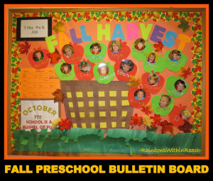 Preschool Bushel of Apples Bulletin Board with Photos of Children (via ...