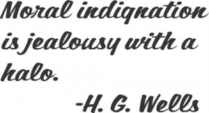 Moral indignation is jealousy a halo Quote Wall Decal 12x12-