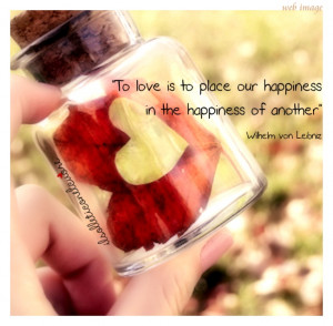 ... happiness in the happiness of another