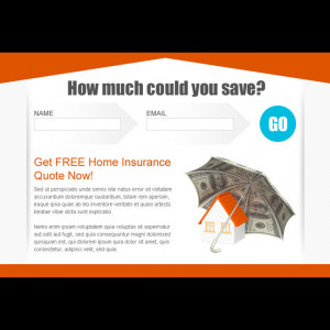 ... home insurance ppv landing page design template Home Insurance example