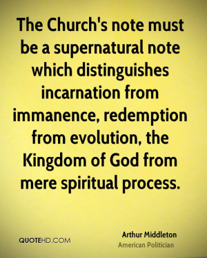 note must be a supernatural note which distinguishes incarnation ...
