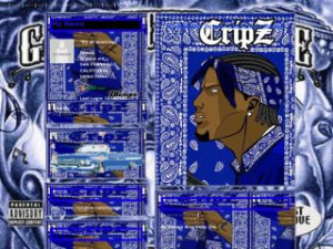 Blue Gangsta Love - Cripin MySpace Layout Preview