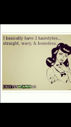 Short hair don't care Blunt card