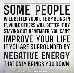 Get rid of negative energy