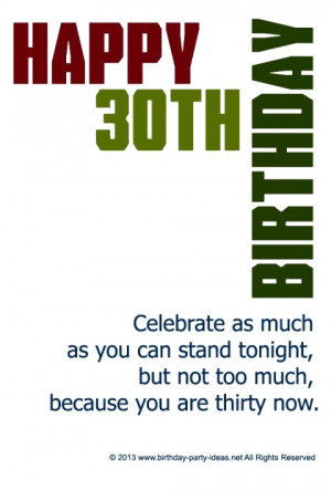 Dirty 30 Birthday Quotes http://kootation.com/funny-dirty-30th ...