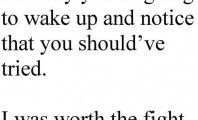 One day you re going to wake up and notice that you should ve