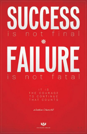 Success is not final * Failure is not fatal - It is the courage to ...
