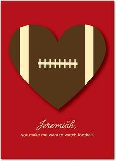 Forget the quote on it! I love all the options for a football heart ...