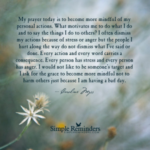 ... to become more mindful by Caroline Myss with article by Sean Patrick