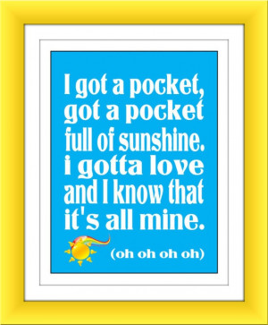 Pocket full of sunshine print!