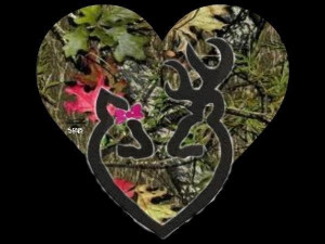 Browning deer with a camo heart