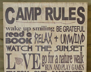 Popular items for camping rules