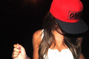 Girls Swag Girls with swag Swag swag on obey red hat beautiful