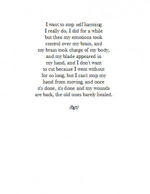 Poems About Self Harm