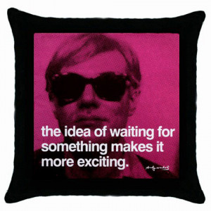 Pillow Case : Andy Warhol - Photo Quote (Pink)