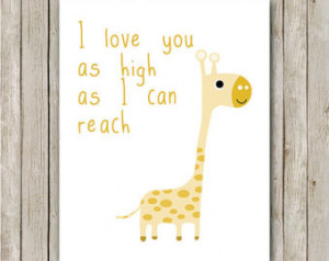... Giraffe Printable, Nursery Quote Wall Art, Zoo Animal Nursery Print