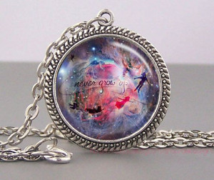 ... Quote necklace Disney necklace Peter Pan Necklace Nebula necklace