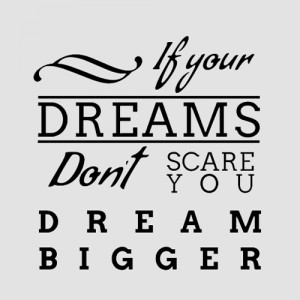 if your dreams don t scare you dream bigger