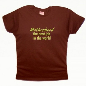 cotton crew neck saying T-Shirt in Brown with Demure Pearl Green quote ...