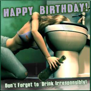 Myspace Graphics > Happy Birthday > happy birthday drunk Graphic