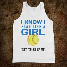 Softball player = one tough athlete. More