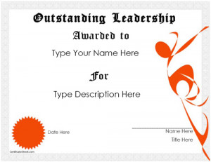 Outstanding Award Template Education certificates