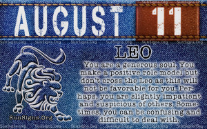August 11 Birthday Horoscope Personality