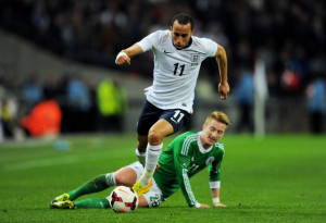... marco reus andros townsend of england beats marco reus of germany