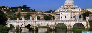 the vatican seen past the tiber river rome italy facebook cover
