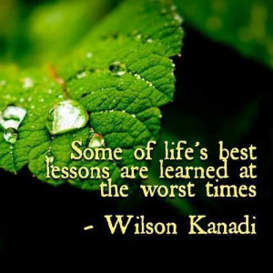 Life's best lessons...