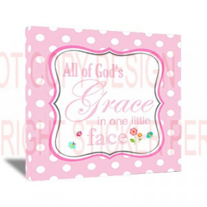 Home / FRAMED CANVAS PRINT All of God's grace in one little face cute ...