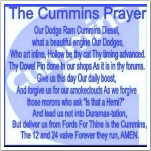 Dodge ram cummins prayer 
